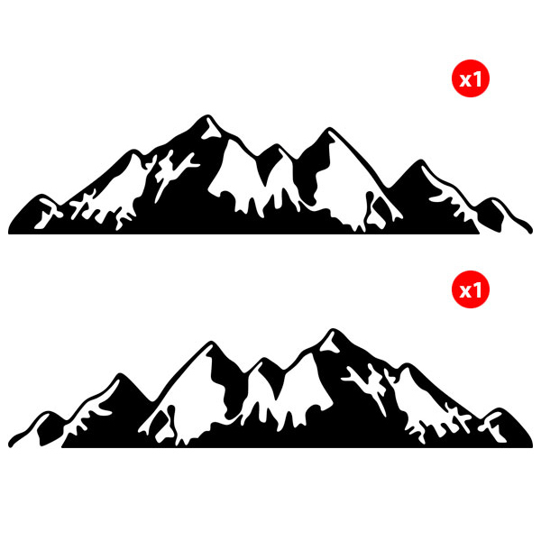 Wohnmobil aufkleber: Verschneite Berge