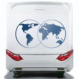 Wohnmobil aufkleber: Kreisförmige Weltkarte 2