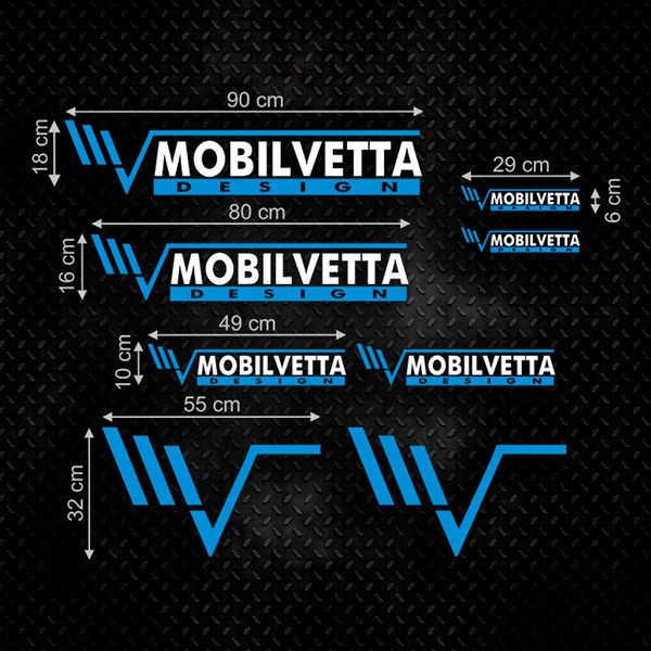 Wohnmobil aufkleber: Set 8X Mobiletta Design in zwei Farben