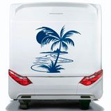 Wohnmobil aufkleber: Palme am Strand 2