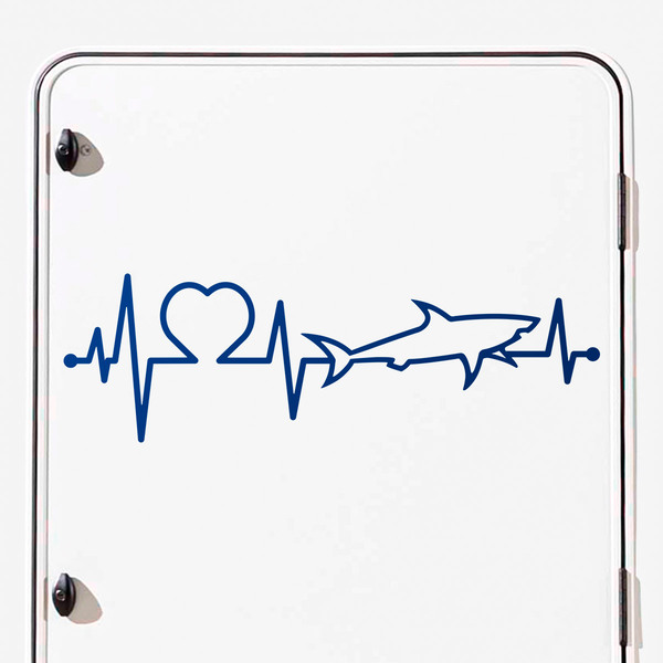 Wohnmobil aufkleber: Hai Kardiogramm