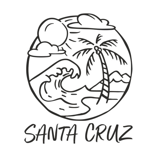 Wohnmobil aufkleber: Santa Cruz Strand