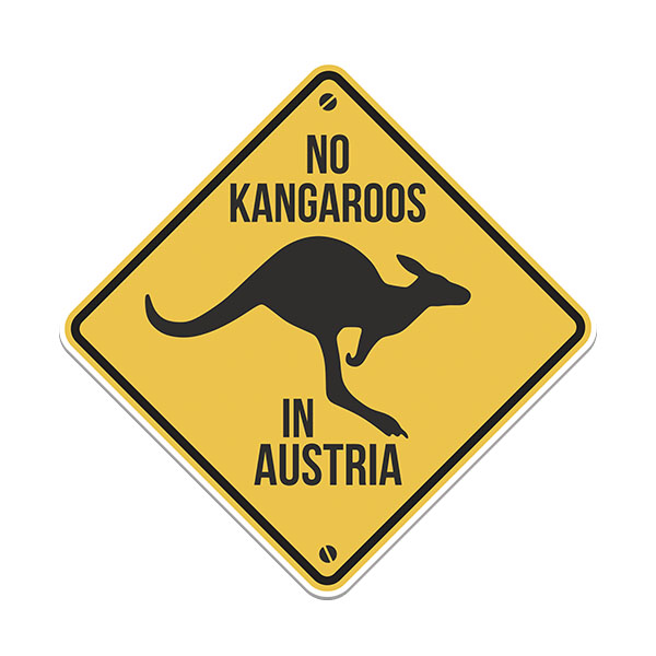 Wohnmobil aufkleber: No kangaroos in austria