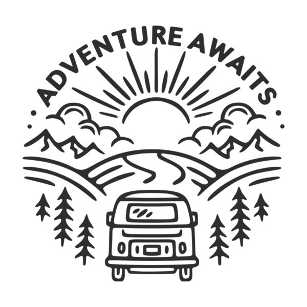 Wohnmobil aufkleber: Adventure Awaits