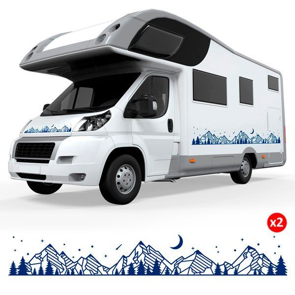 Wohnmobil aufkleber: Berglandschaft 3