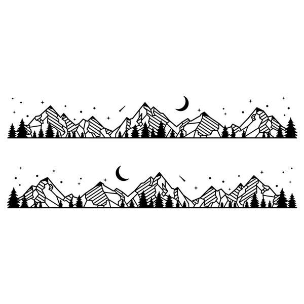 Wohnmobil aufkleber: Berglandschaft 3