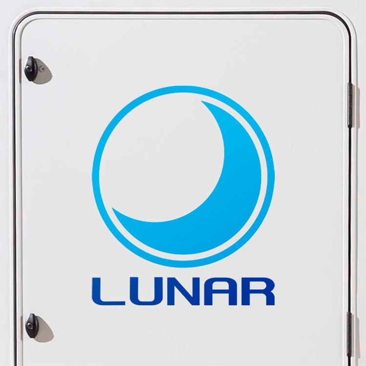 Wohnmobil aufkleber: Lunar Logo Vinyl in Zwei Farben für Wohnmobil