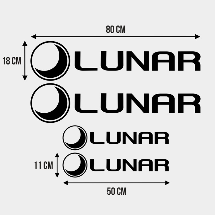 Wohnmobil aufkleber: Lunar Wohnmobil Aufkleber Set - 80x64 cm