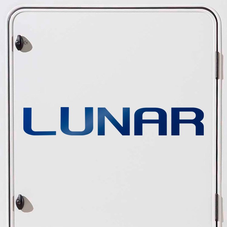 Wohnmobil aufkleber: Lunar Logo Aufkleber für Wohnwagen