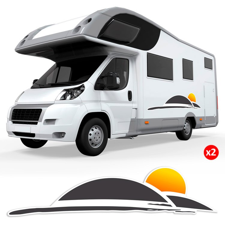 Wohnmobil aufkleber: Pilote - Set von 2 Aufklebern für Wohnmobil