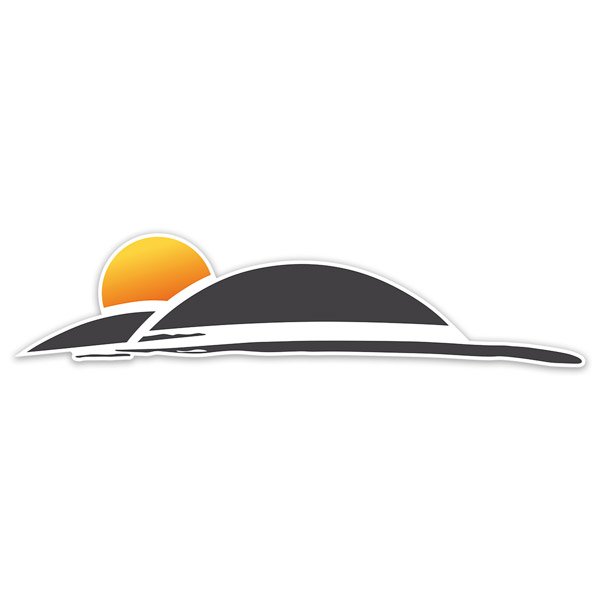 Wohnmobil aufkleber: Pilote - Sonnenuntergang Aufkleber (Rechte Seite)