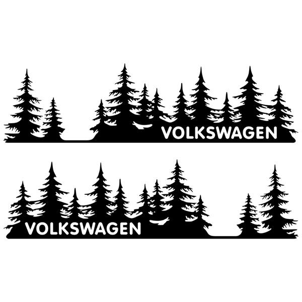 Wohnmobil aufkleber: 2x Bäume Volkswagen