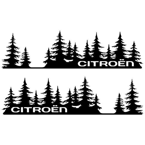Wohnmobil aufkleber: 2x Bäume Citroën