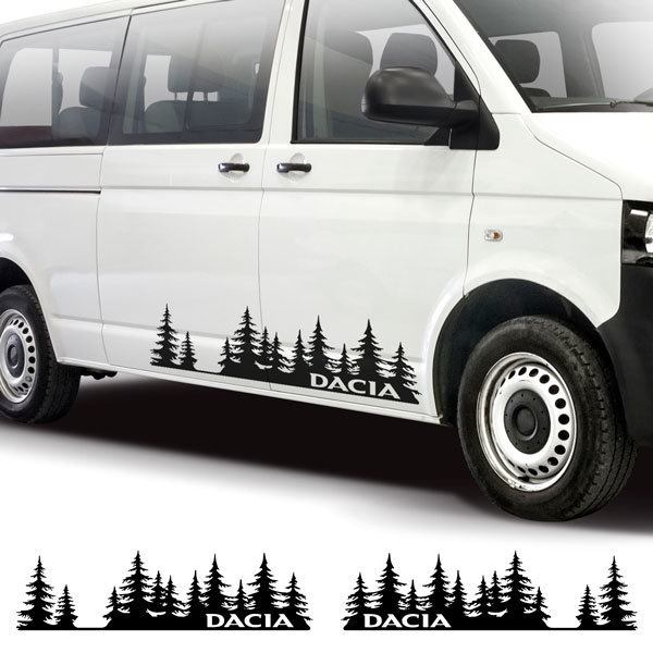 Wohnmobil aufkleber: 2x Bäume Dacia