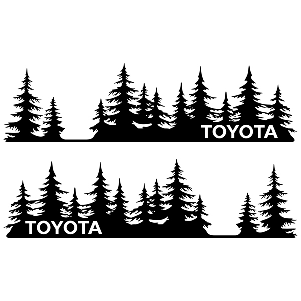 Aufkleber: 2x Bäume Toyota