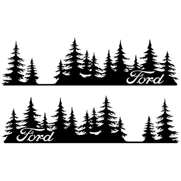 Wohnmobil aufkleber: 2x Bäume Ford