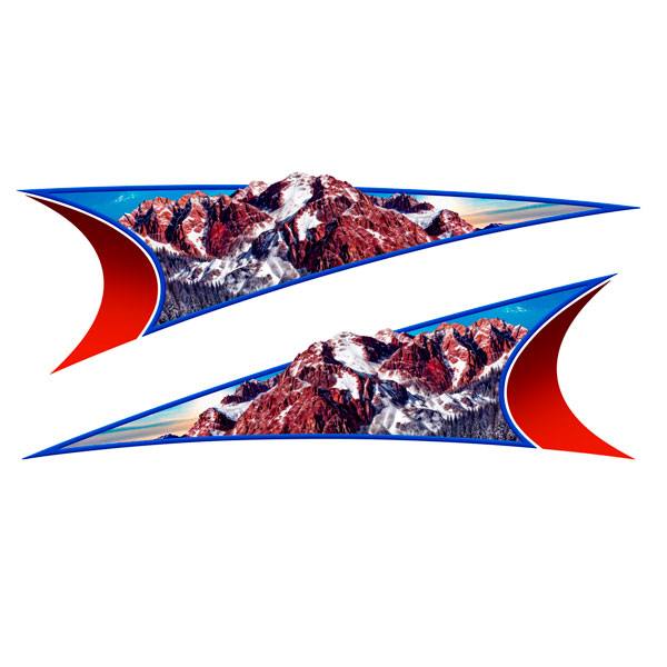 Wohnmobil aufkleber: Verschneite Berge