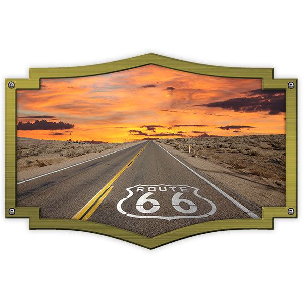 Aufkleber: Zierrahmen Route 66