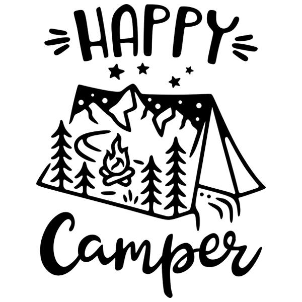 Aufkleber: Happy Camper