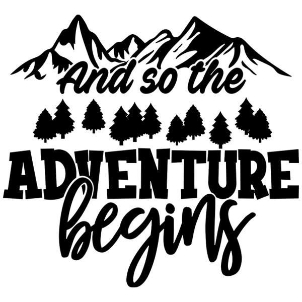 Aufkleber: And so the adventure beging