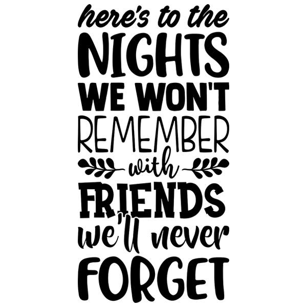 Aufkleber: Remember with friends