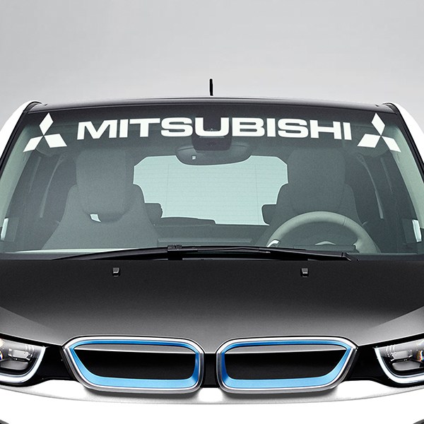 Aufkleber: Frontscheibenaufkleber Mitsubishi mit logos