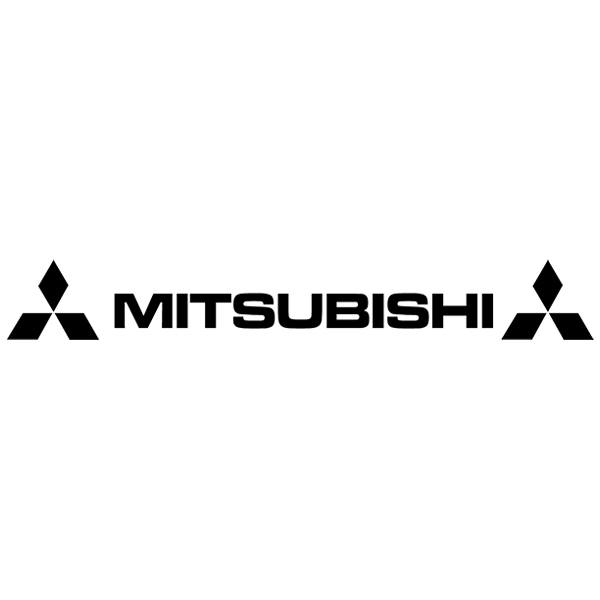 Aufkleber: Frontscheibenaufkleber Mitsubishi mit logos