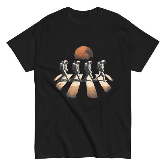 T-Shirt Astronauten überqueren den Zebrastreifen