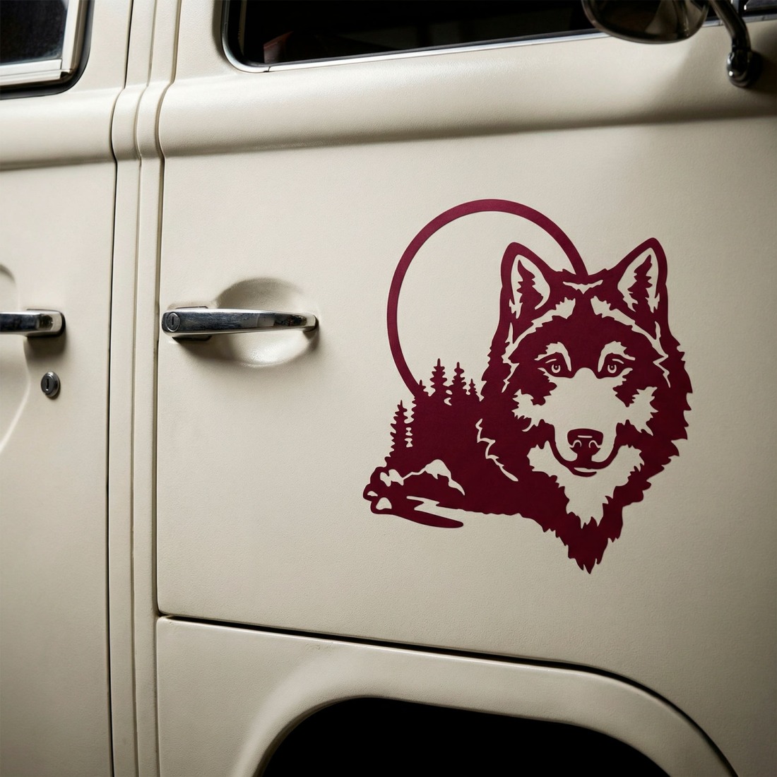 Landkarten- und Routenaufkleber für Wohnmobil